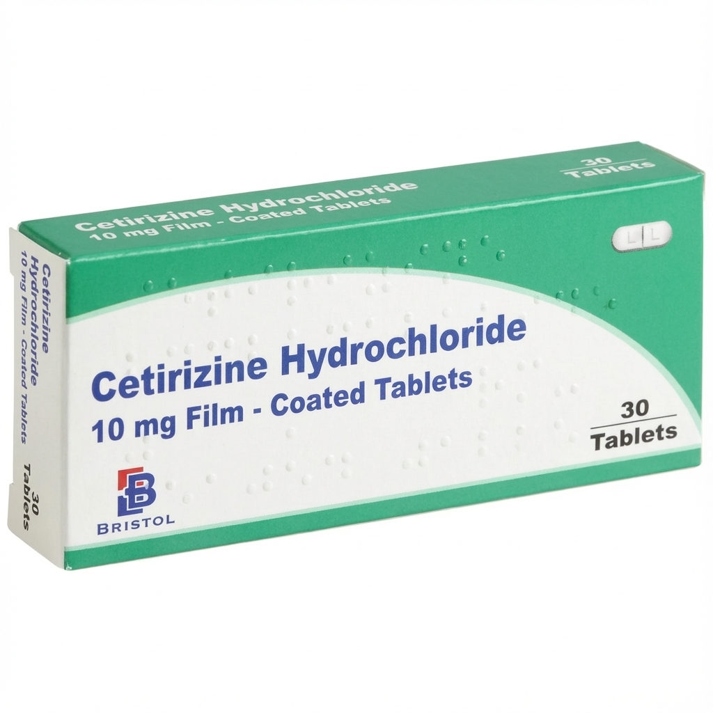 Cetirizine 10mg tablets package front