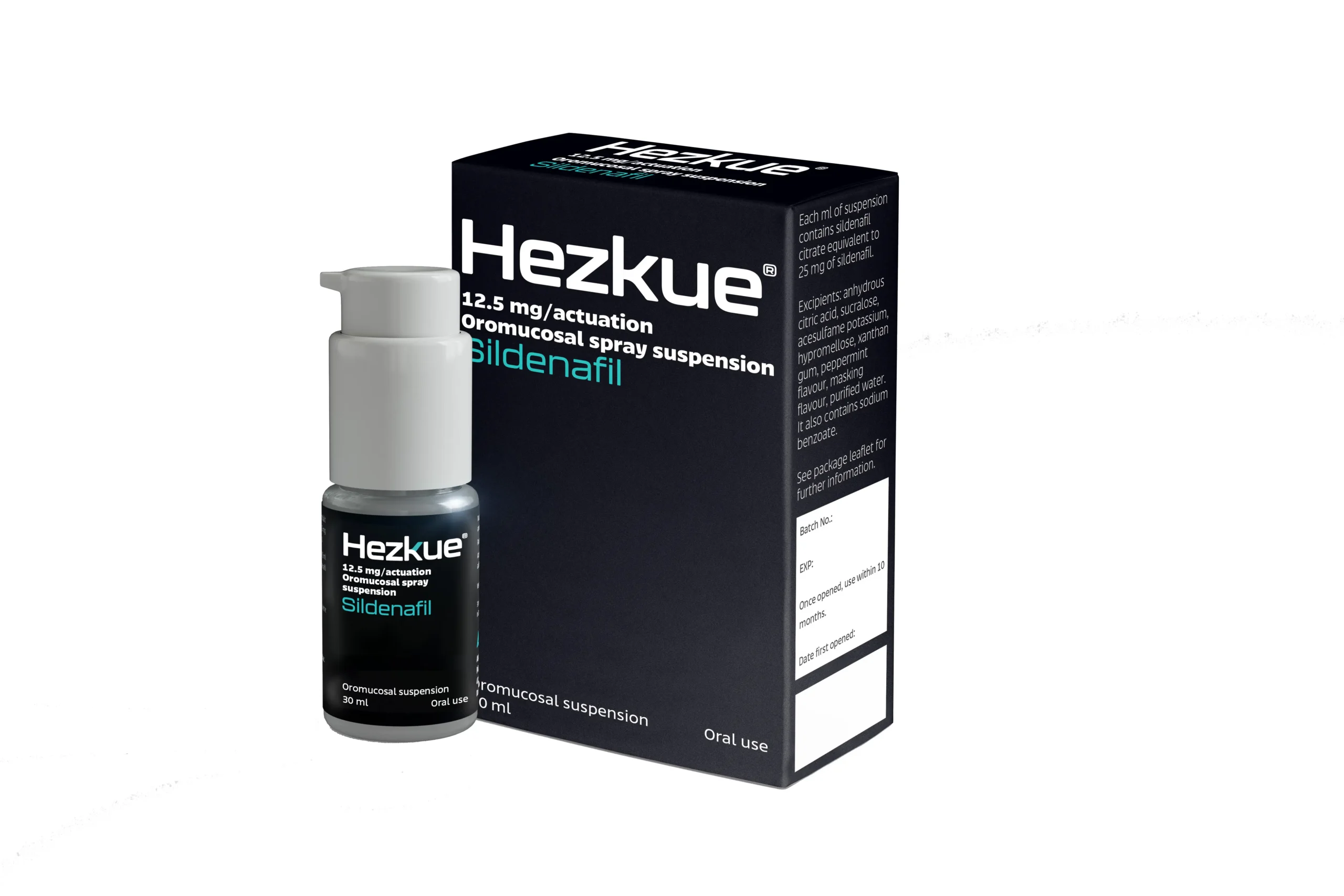 Hezkue Oromucosal Spray package