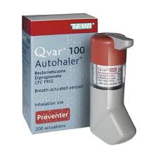 Front view of the Qvar Autohaler device