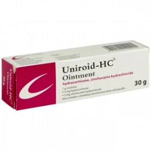 Uniroid-HC 15g tube with nozzle applicator