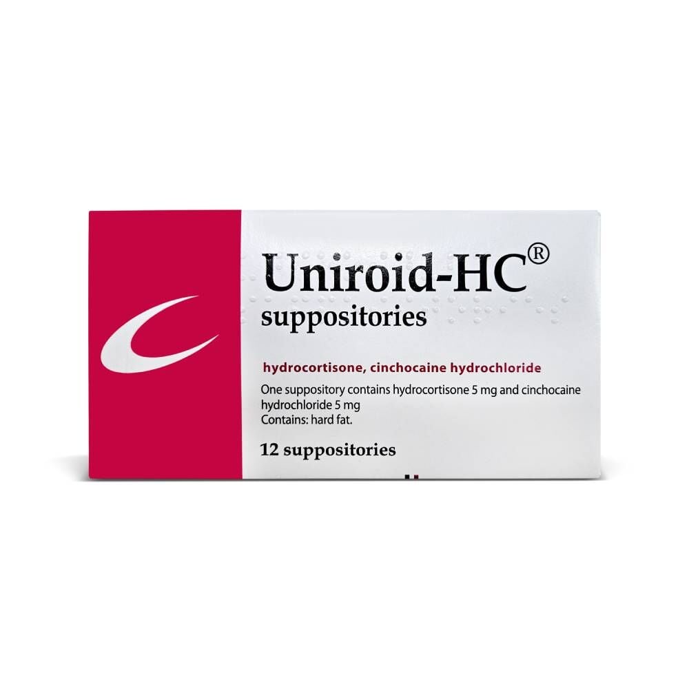 Uniroid-HC 15g tube with nozzle applicator